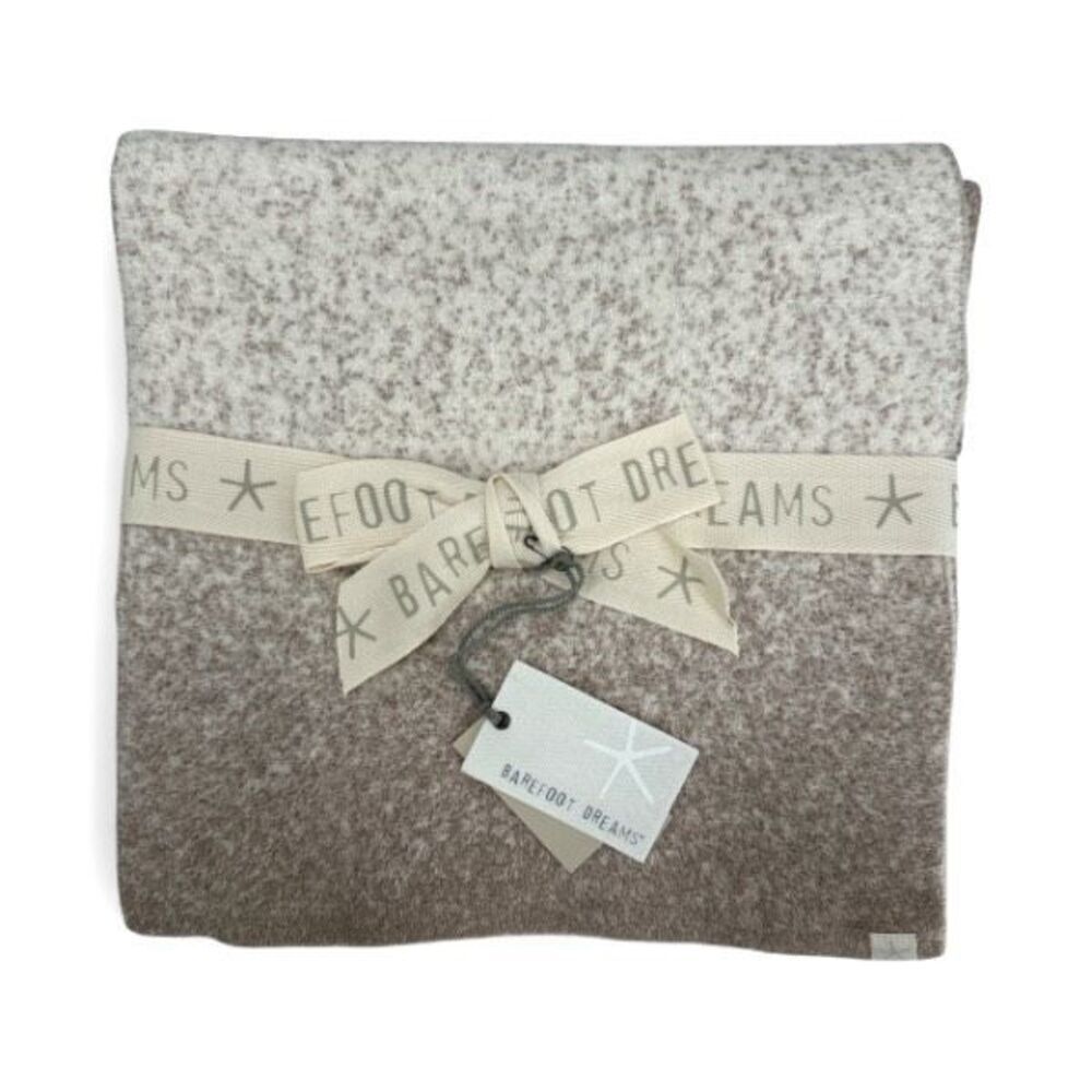 NWT Barefoot Dreams Cream Taupe CozyChic Lite Knit Confetti Scarf One Size